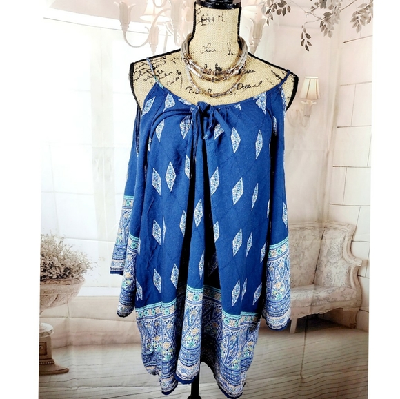 torrid Tops - Torrid Bohemian Style cold shoulder Blouse